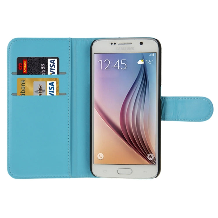 For Galaxy S6 Horizontal Flip Magnetic Buckle PU Leather Case with Holder & Card Slot & Wallet