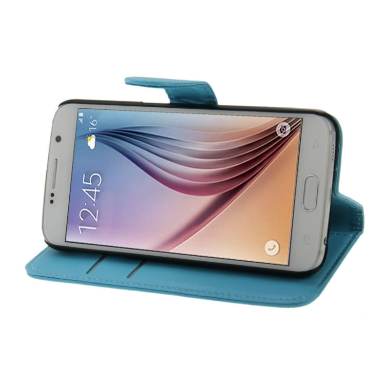 For Galaxy S6 Horizontal Flip Magnetic Buckle PU Leather Case with Holder & Card Slot & Wallet