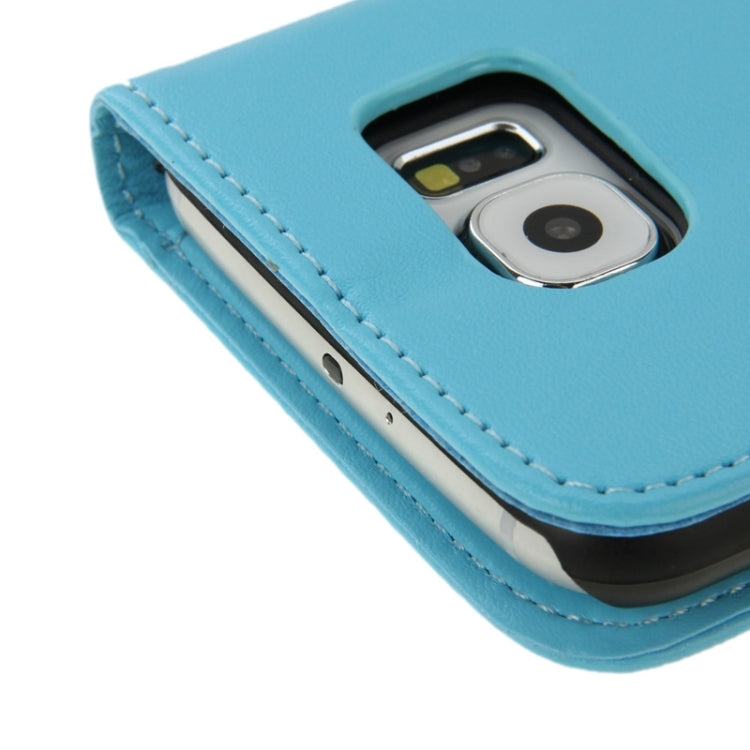 For Galaxy S6 Horizontal Flip Magnetic Buckle PU Leather Case with Holder & Card Slot & Wallet