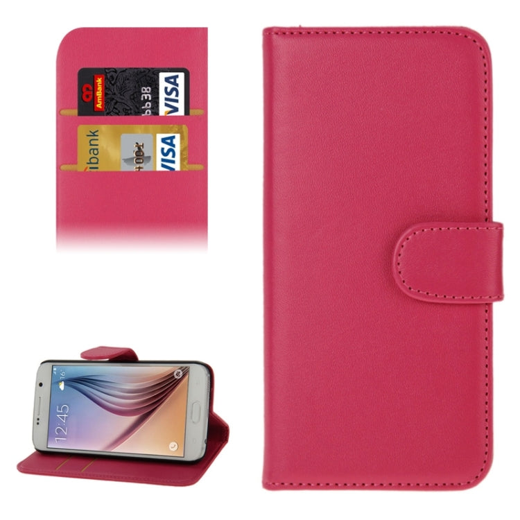For Galaxy S6 Horizontal Flip Magnetic Buckle PU Leather Case with Holder & Card Slot & Wallet