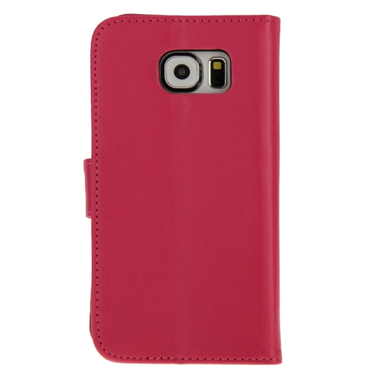 For Galaxy S6 Horizontal Flip Magnetic Buckle PU Leather Case with Holder & Card Slot & Wallet