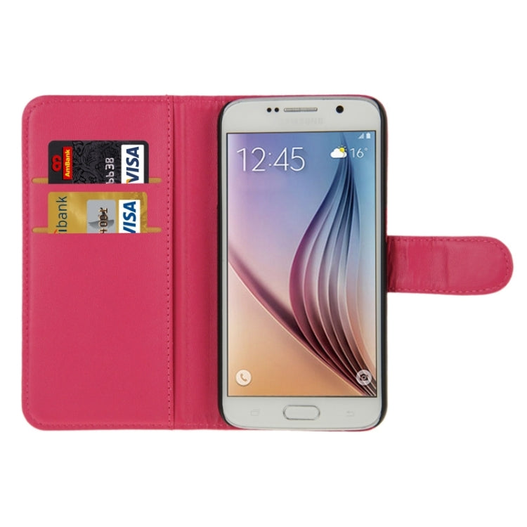 For Galaxy S6 Horizontal Flip Magnetic Buckle PU Leather Case with Holder & Card Slot & Wallet