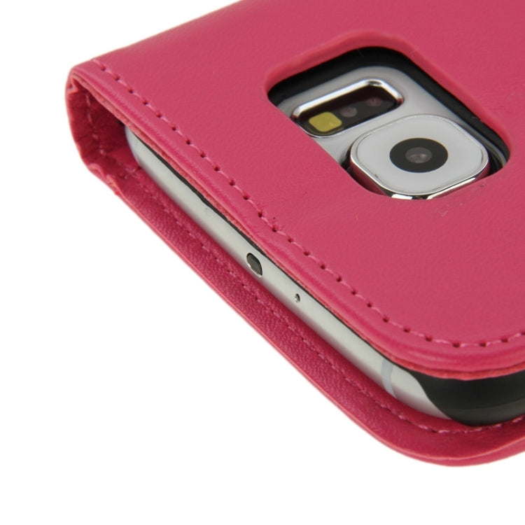 For Galaxy S6 Horizontal Flip Magnetic Buckle PU Leather Case with Holder & Card Slot & Wallet