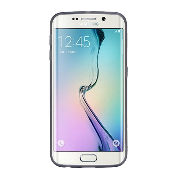 For Galaxy S6 Edge Crazy Horse Texture PU Leather + TPU + PC Case with Card Slots & Holder