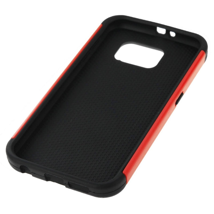 For Galaxy S6 Football Texture PC + TPU Contrast Color Combination Case