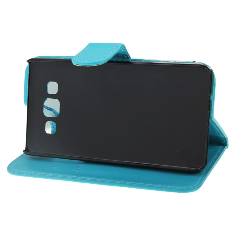 Litchi Texture Horizontal Flip Magnetic Buckle Leather Case with Card Slots & Holder for Galaxy A5 / A5000