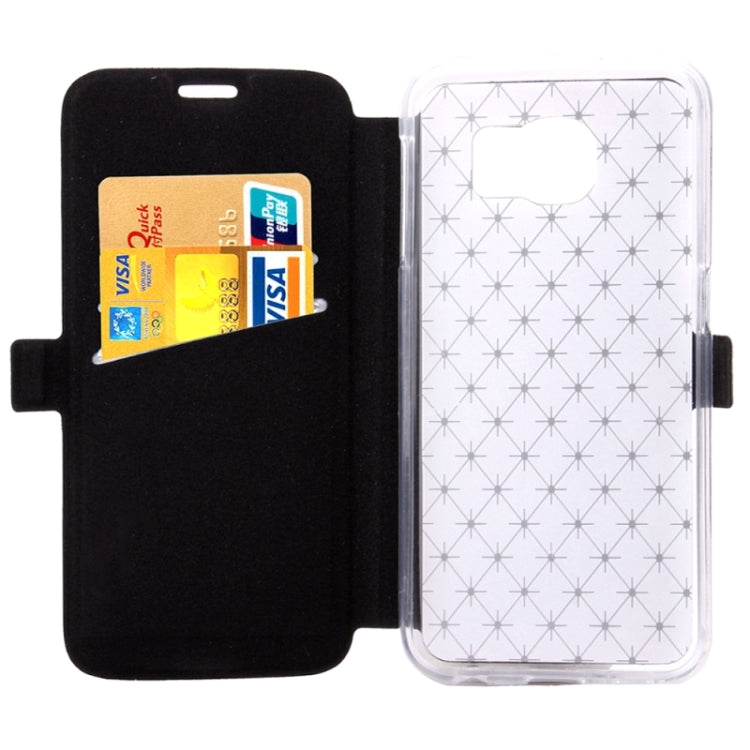 For Galaxy S6 / G920 Diamond Pattern Flip Leather Case with Card Slots & Holder