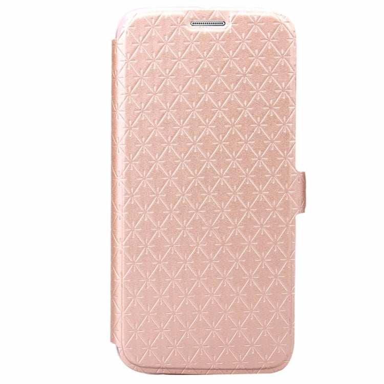 For Galaxy S6 / G920 Diamond Pattern Flip Leather Case with Card Slots & Holder