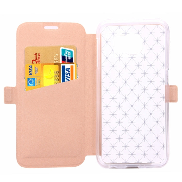 For Galaxy S6 / G920 Diamond Pattern Flip Leather Case with Card Slots & Holder