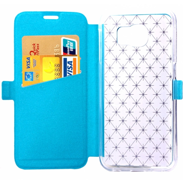 For Galaxy S6 / G920 Diamond Pattern Flip Leather Case with Card Slots & Holder