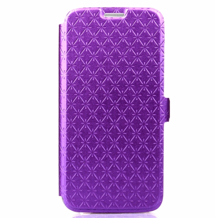 For Galaxy S6 / G920 Diamond Pattern Flip Leather Case with Card Slots & Holder