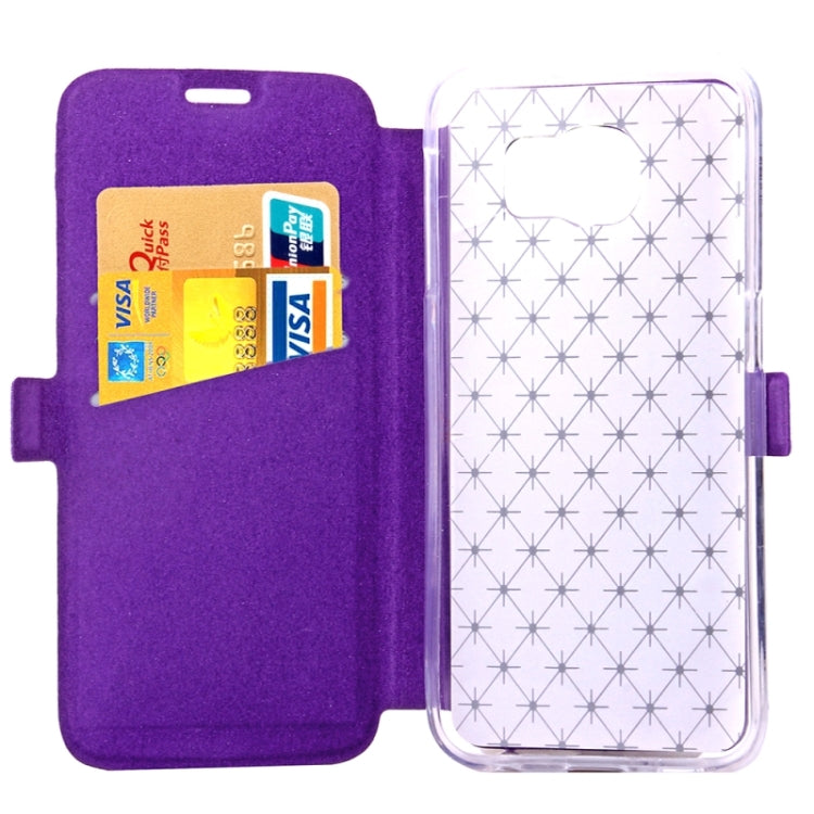 For Galaxy S6 / G920 Diamond Pattern Flip Leather Case with Card Slots & Holder