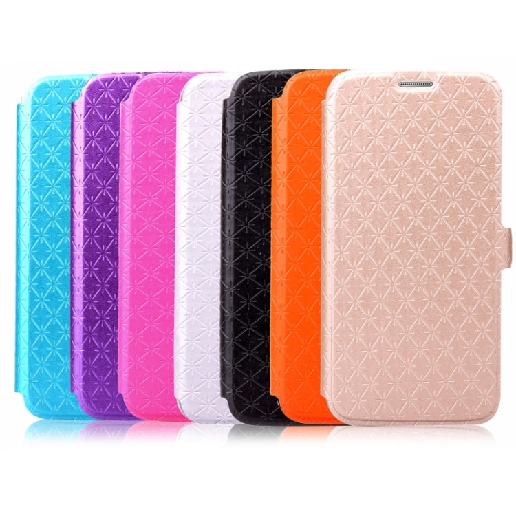For Galaxy S6 / G920 Diamond Pattern Flip Leather Case with Card Slots & Holder