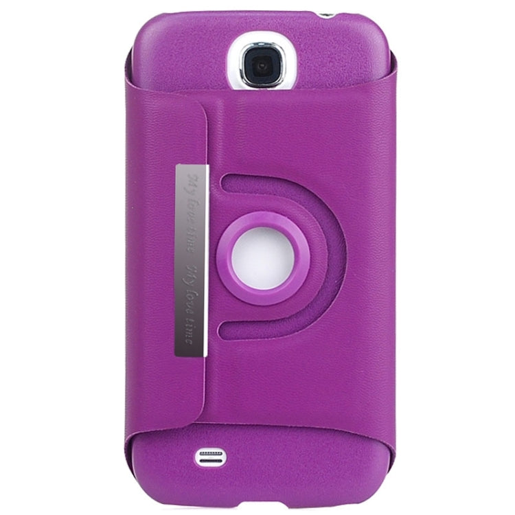 Fine Sheepskin Texture 360 Degree Rotating Leather Case with 2 Gears Holder & Metal buckle for Galaxy S4