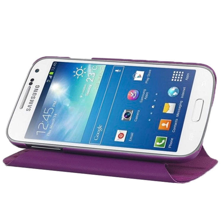 Fine Sheepskin Texture 360 Degree Rotating Leather Case with 2 Gears Holder & Metal buckle for Galaxy S4