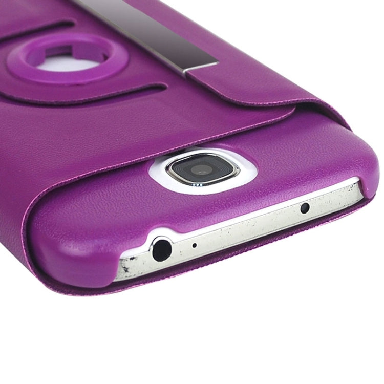 Fine Sheepskin Texture 360 Degree Rotating Leather Case with 2 Gears Holder & Metal buckle for Galaxy S4