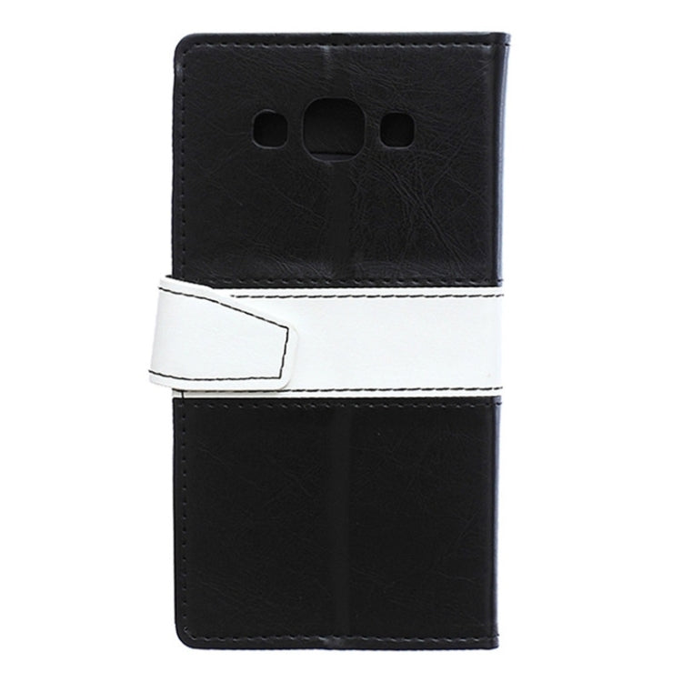 Color Matching Flip Leather Case with Holder & Card Slots & Wallet for Galaxy E5 / E500