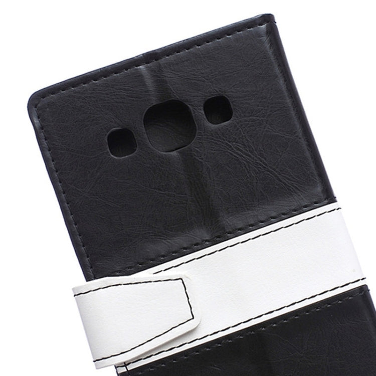 Color Matching Flip Leather Case with Holder & Card Slots & Wallet for Galaxy E5 / E500