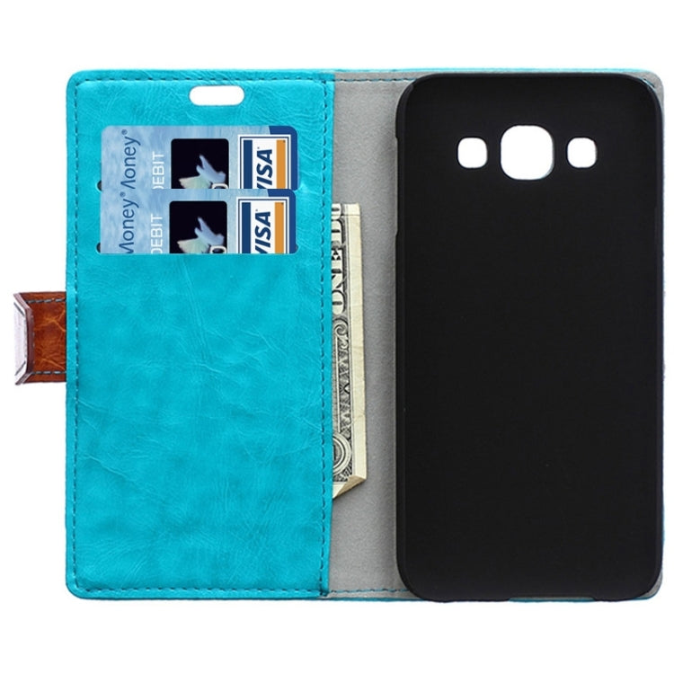Color Matching Flip Leather Case with Holder & Card Slots & Wallet for Galaxy E5 / E500