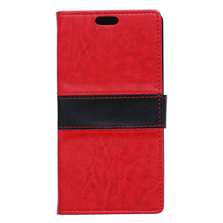 Color Matching Flip Leather Case with Holder & Card Slots & Wallet for Galaxy E5 / E500