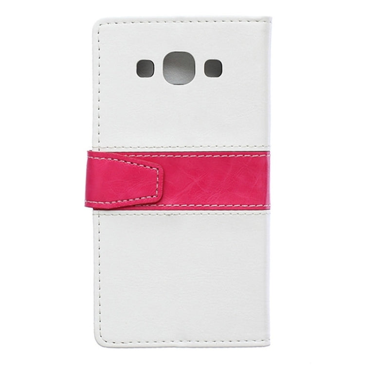Color Matching Flip Leather Case with Holder & Card Slots & Wallet for Galaxy E5 / E500
