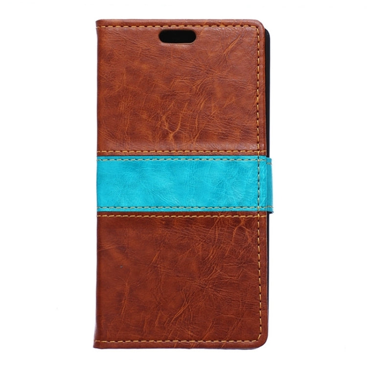 Color Matching Flip Leather Case with Holder & Card Slots & Wallet for Galaxy E5 / E500