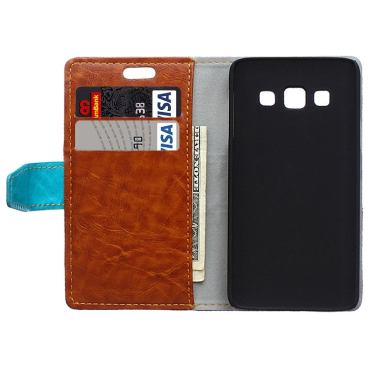 Color Matching Flip Leather Case with Holder & Card Slots & Wallet for Galaxy A3 / A300