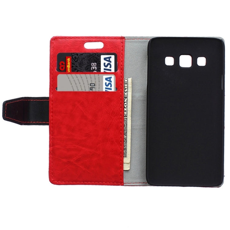 Color Matching Flip Leather Case with Holder & Card Slots & Wallet for Galaxy A5 / A500