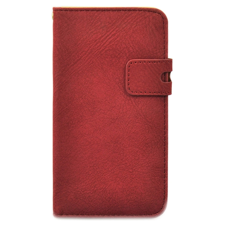 For Galaxy S6 Scrub Feel Magnetic Buckle Horizontal Flip Leather Case with Holder & Card Slot & Wallet