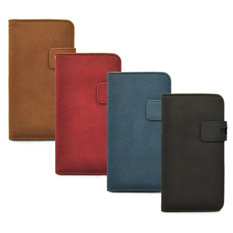 For Galaxy S6 Scrub Feel Magnetic Buckle Horizontal Flip Leather Case with Holder & Card Slot & Wallet