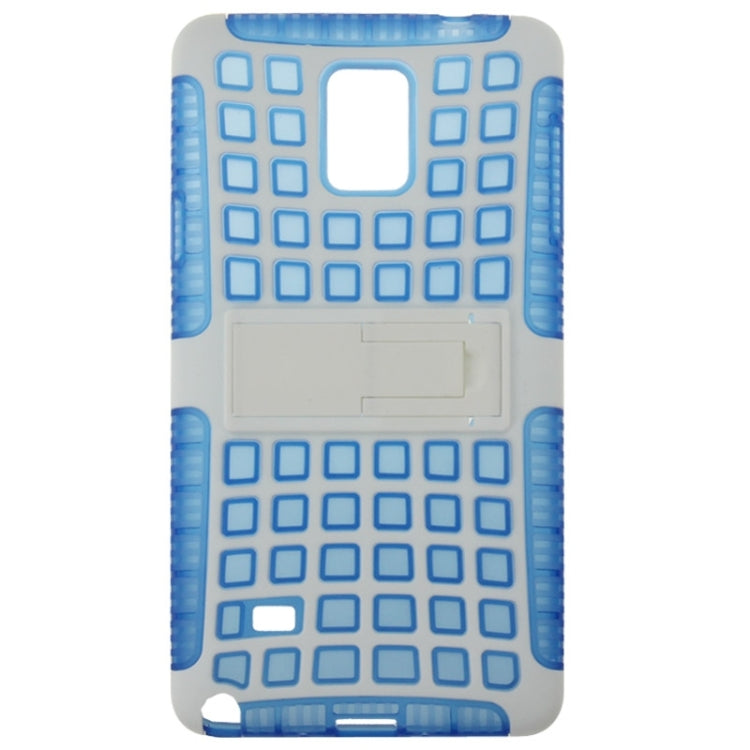 Grid Texture Plastics + TPU Combination Case with Holder for Galaxy Note 4 / N910