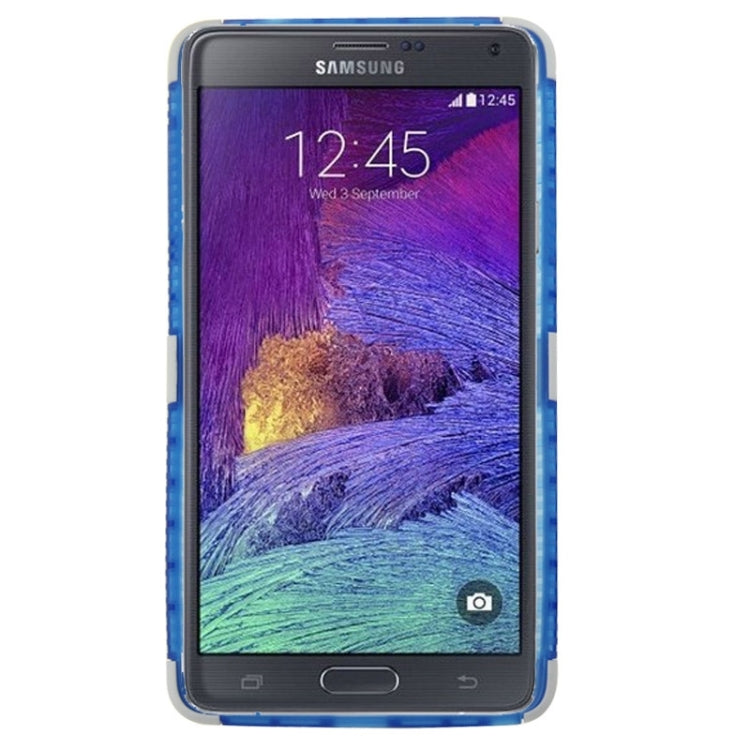 Grid Texture Plastics + TPU Combination Case with Holder for Galaxy Note 4 / N910