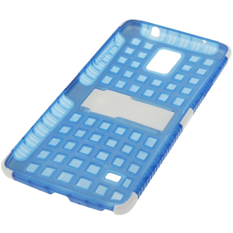 Grid Texture Plastics + TPU Combination Case with Holder for Galaxy Note 4 / N910