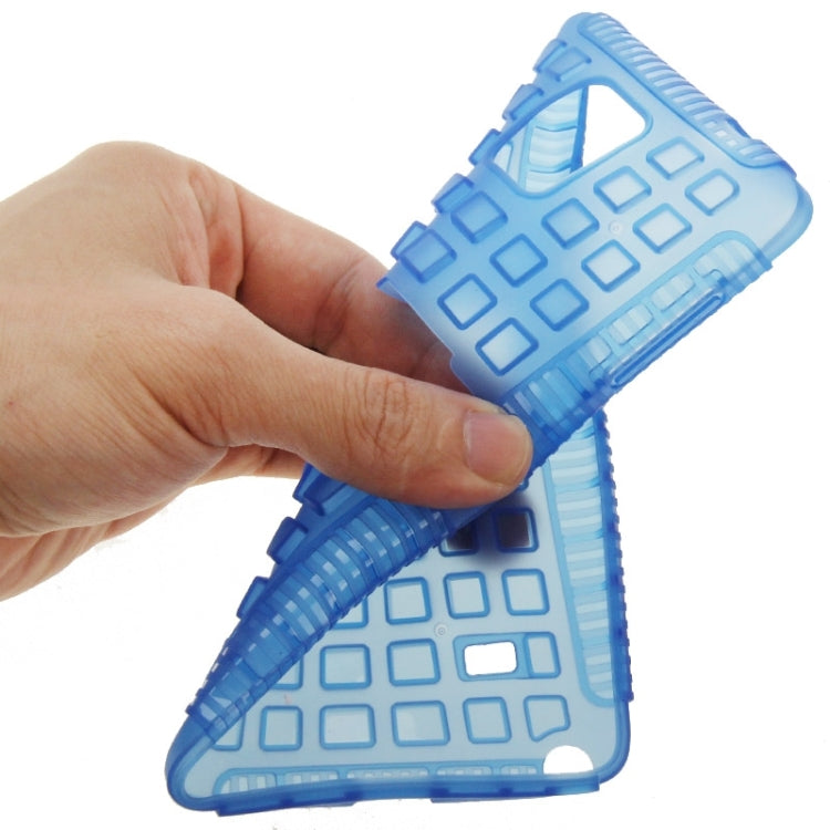 Grid Texture Plastics + TPU Combination Case with Holder for Galaxy Note 4 / N910