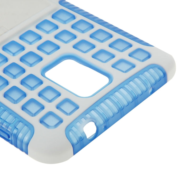 Grid Texture Plastics + TPU Combination Case with Holder for Galaxy Note 4 / N910