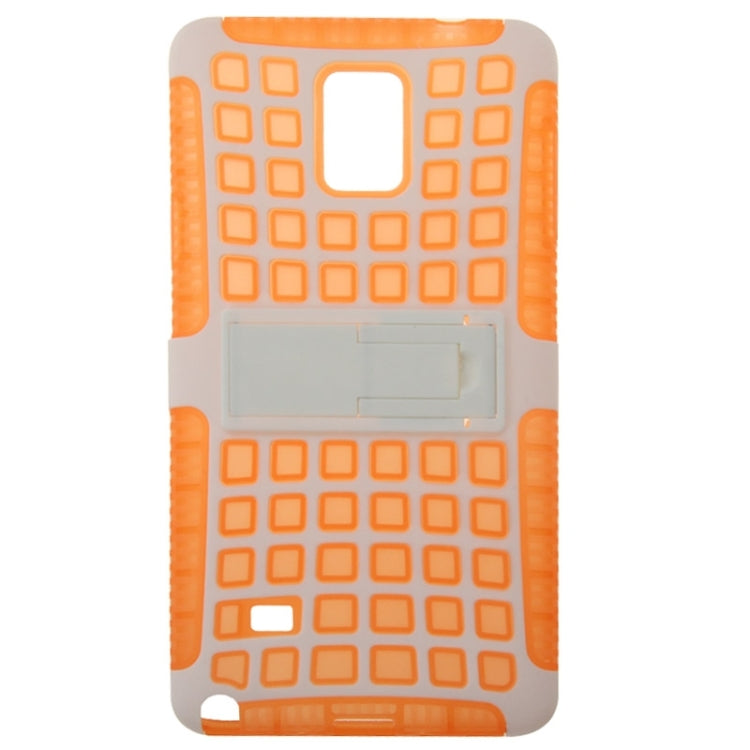 Grid Texture Plastics + TPU Combination Case with Holder for Galaxy Note 4 / N910