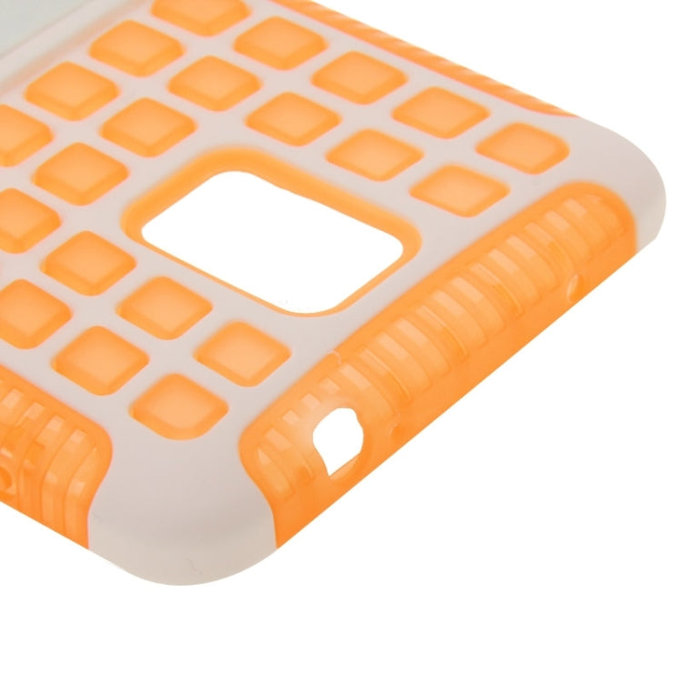 Grid Texture Plastics + TPU Combination Case with Holder for Galaxy Note 4 / N910