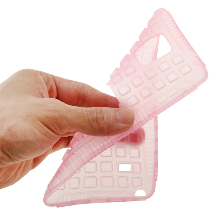 Grid Texture Plastics + TPU Combination Case with Holder for Galaxy Note 4 / N910