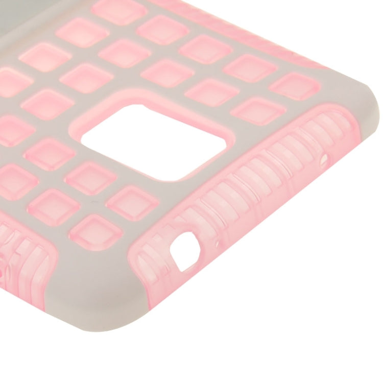 Grid Texture Plastics + TPU Combination Case with Holder for Galaxy Note 4 / N910