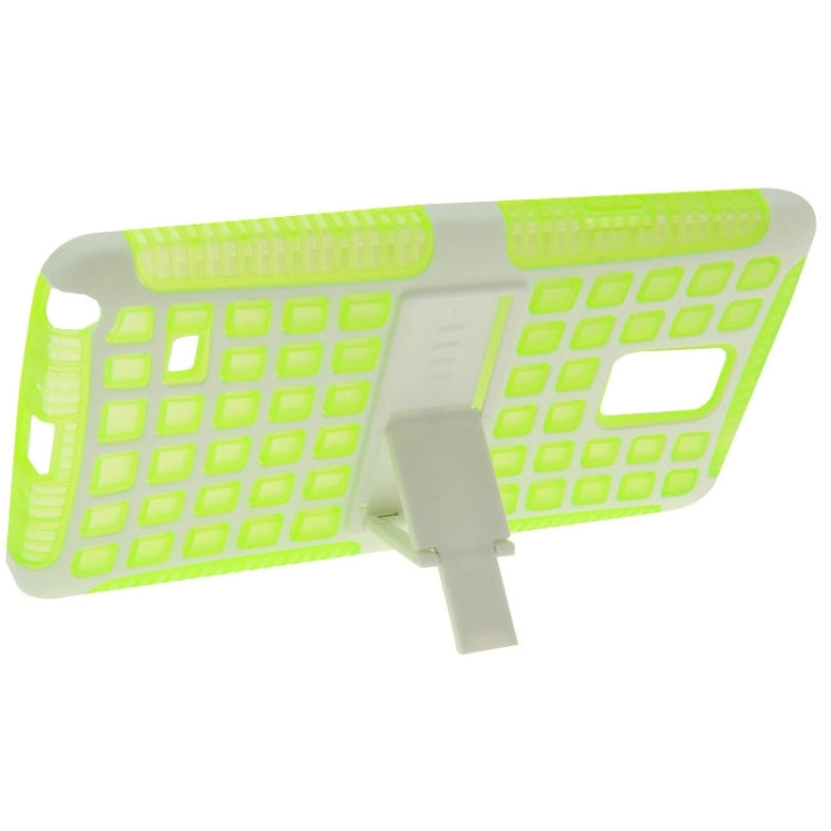 Grid Texture Plastics + TPU Combination Case with Holder for Galaxy Note 4 / N910
