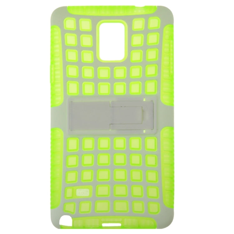 Grid Texture Plastics + TPU Combination Case with Holder for Galaxy Note 4 / N910