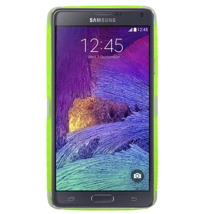 Grid Texture Plastics + TPU Combination Case with Holder for Galaxy Note 4 / N910