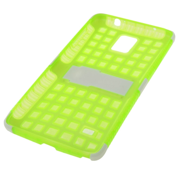 Grid Texture Plastics + TPU Combination Case with Holder for Galaxy Note 4 / N910