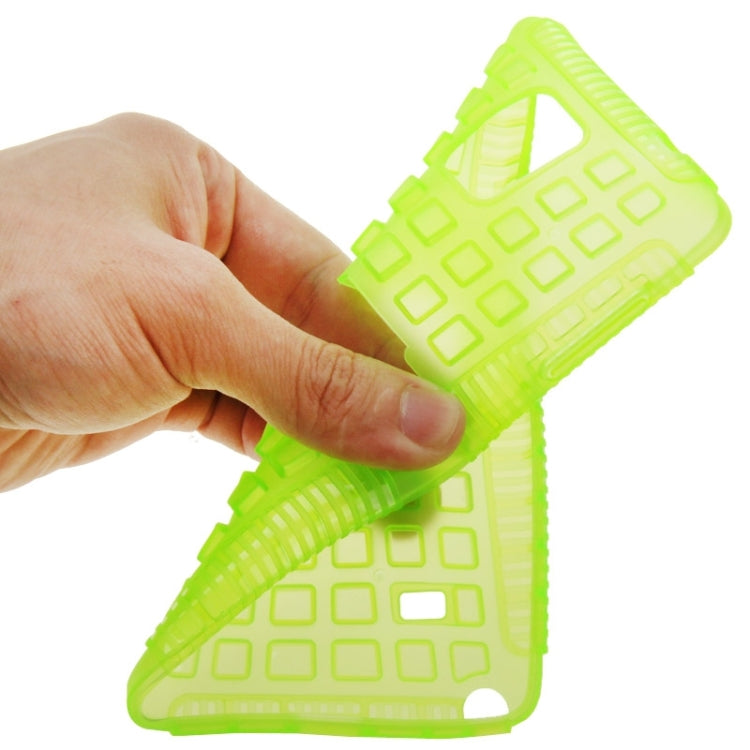 Grid Texture Plastics + TPU Combination Case with Holder for Galaxy Note 4 / N910