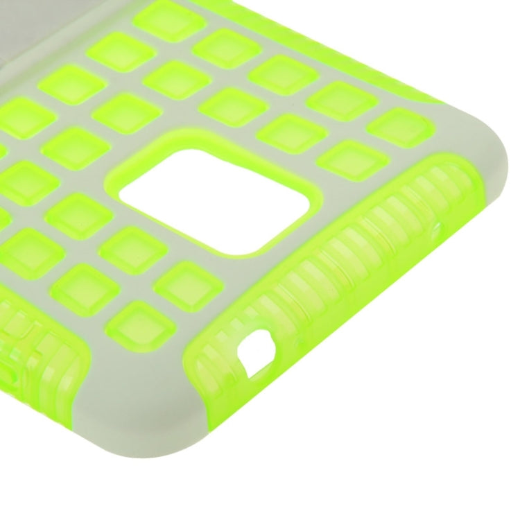 Grid Texture Plastics + TPU Combination Case with Holder for Galaxy Note 4 / N910