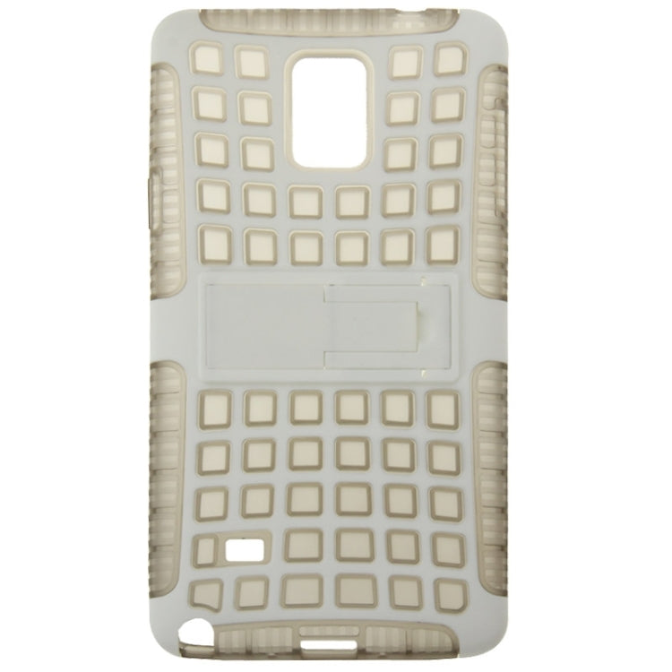 Grid Texture Plastics + TPU Combination Case with Holder for Galaxy Note 4 / N910