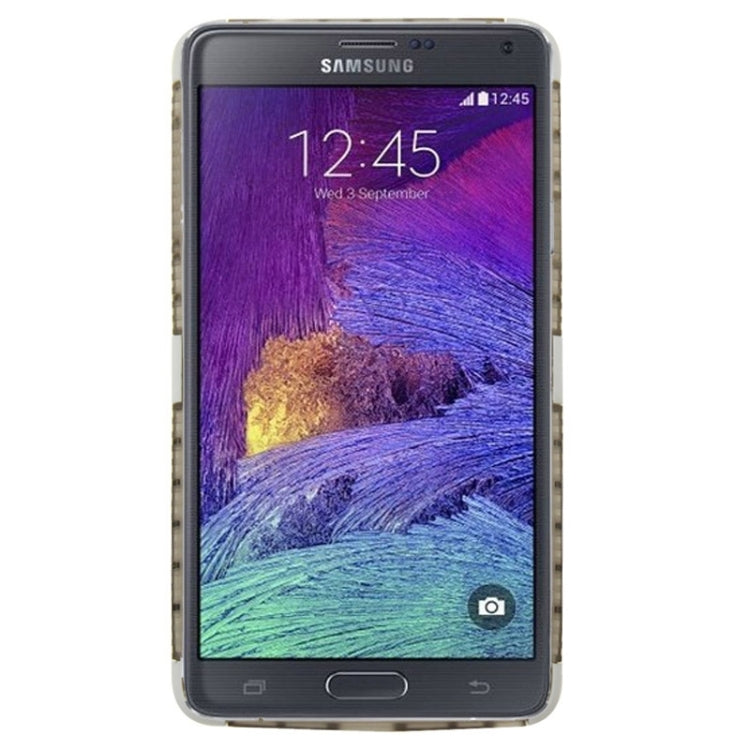 Grid Texture Plastics + TPU Combination Case with Holder for Galaxy Note 4 / N910
