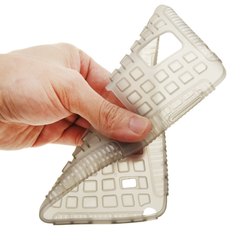 Grid Texture Plastics + TPU Combination Case with Holder for Galaxy Note 4 / N910