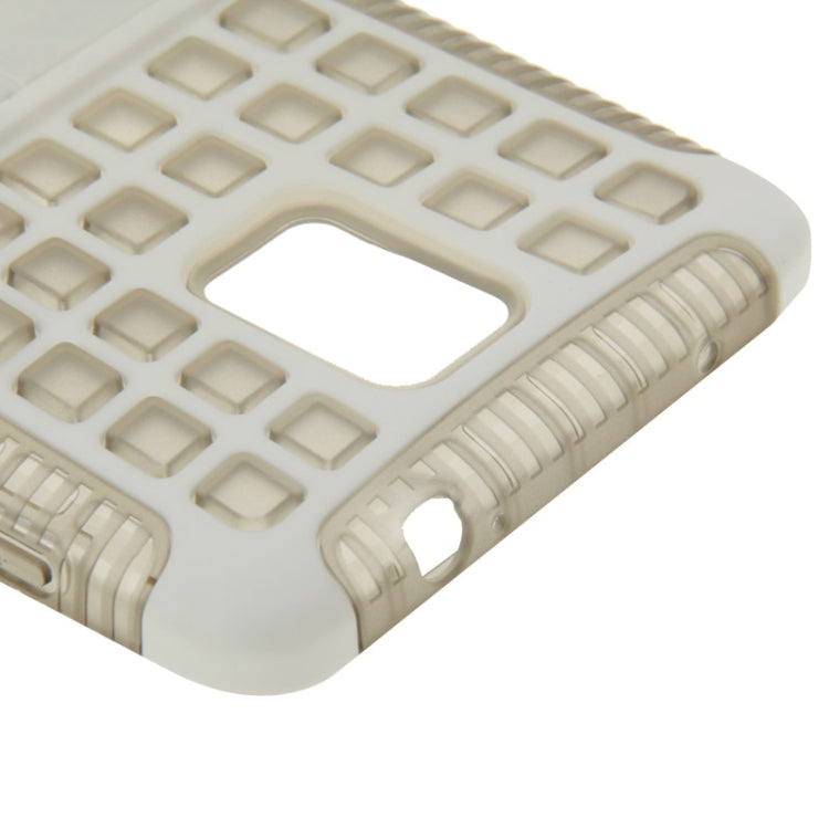 Grid Texture Plastics + TPU Combination Case with Holder for Galaxy Note 4 / N910