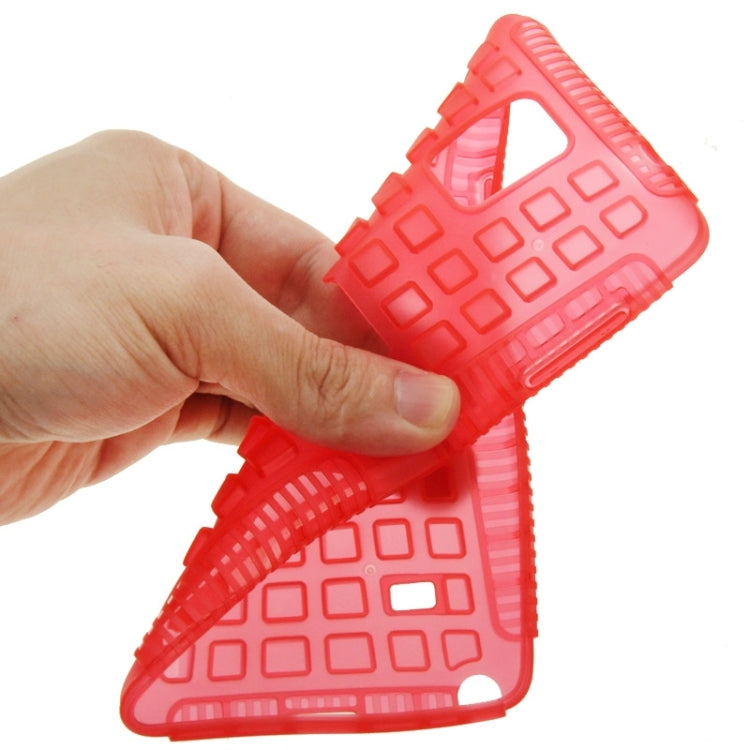 Grid Texture Plastics + TPU Combination Case with Holder for Galaxy Note 4 / N910